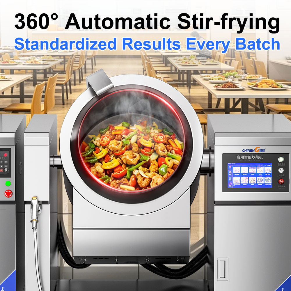 360° Automatic Stir-frying, Standardized Results Every Batch